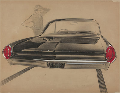 Sketch by Bill Porter, Designer Pontiac Studio, Exterior Production.