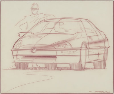 Sketch by Bill Porter, Chief Designer Buick 1 Studio, Exterior Production.